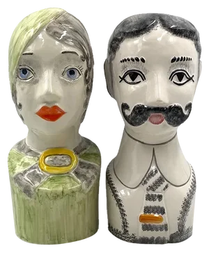 Half Bust Sculptures by Tarcisio Tosin for La Freccia, Vicenza, Italy, 1960s, Set of 2