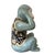 Ceramic Large Vintage Hand Painted Chinese Chinoiserie “Hear No Evil” Monkey Sculpture For Sale - Image 7 of 10