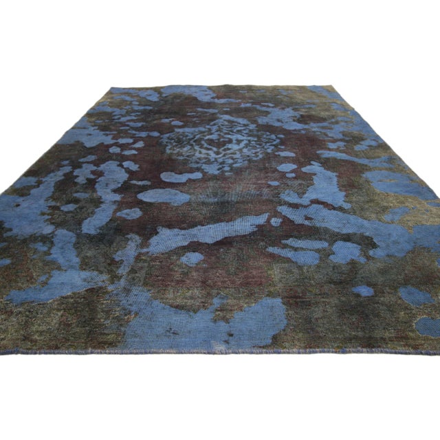 Modern Vintage Turkish Overdyed Rug - 06'04 X 10'00 For Sale - Image 3 of 7
