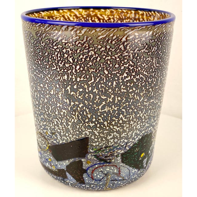 Kosta Boda Glass Vase or Planter Signed Bertil Vallien For Sale In Miami - Image 6 of 6