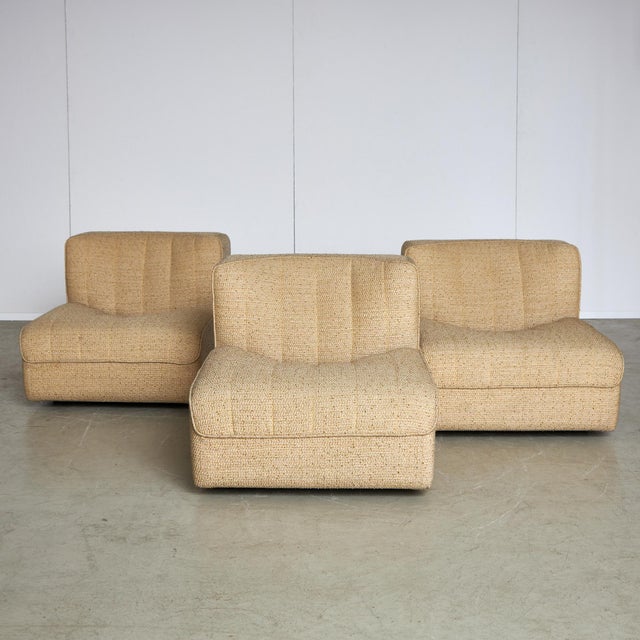 Model 9000 Modular Sofa Set attributed to Tito Agnoli for Artflex, 1970s, Set of 3 For Sale - Image 3 of 15