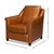 Light Brown Leather Accent Chair For Sale - Image 10 of 10