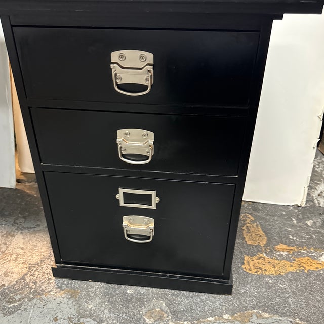 Pottery Barn Pottery Barn Black Bedford Desk For Sale - Image 4 of 12