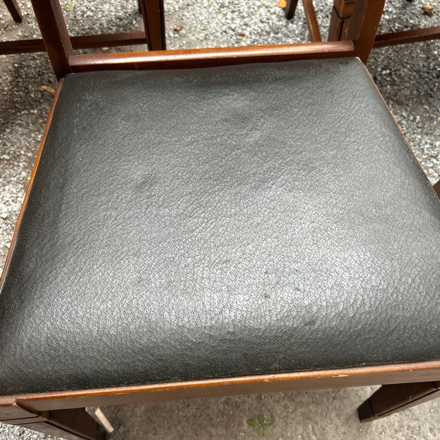 1930s 1930s Art Deco Waterfall Walnut Dining Chairs - Set of 6 For Sale - Image 5 of 11