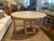 Vintage 60" Dovetail White Washed Rustic Drop Leaf Dining Table For Sale - Image 11 of 13