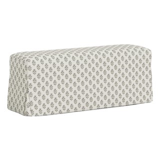 Stoffer Home x Cloth & Company Slipcover for Lindy Dining Bench in Francie Floral Flint For Sale