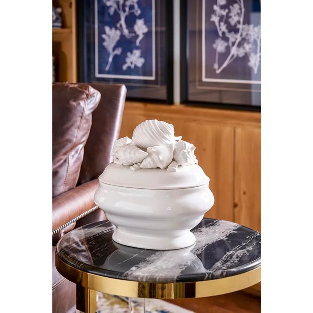 Chelsea House Inc Chelsea House Shell Ceramic Tureen For Sale - Image 4 of 5