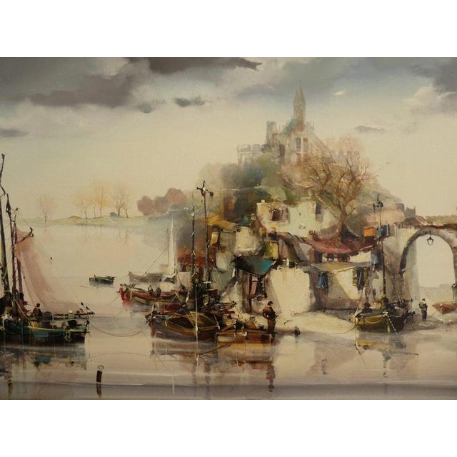 Jorge Aguilar-Agon, Seascape, 1982, Oil Painting on Canvas, Framed For Sale - Image 14 of 16