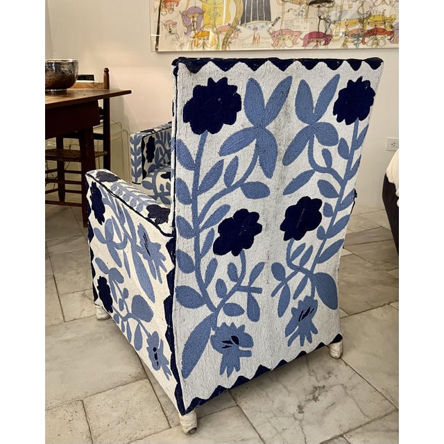 Tribal Hand Beaded Chairs - Set of 2 For Sale - Image 3 of 10