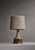 Danish Modern stoneware table lamp by Bartholdy, Denmark, 1970s. Featuring a richly textured ceramic body with earthy...