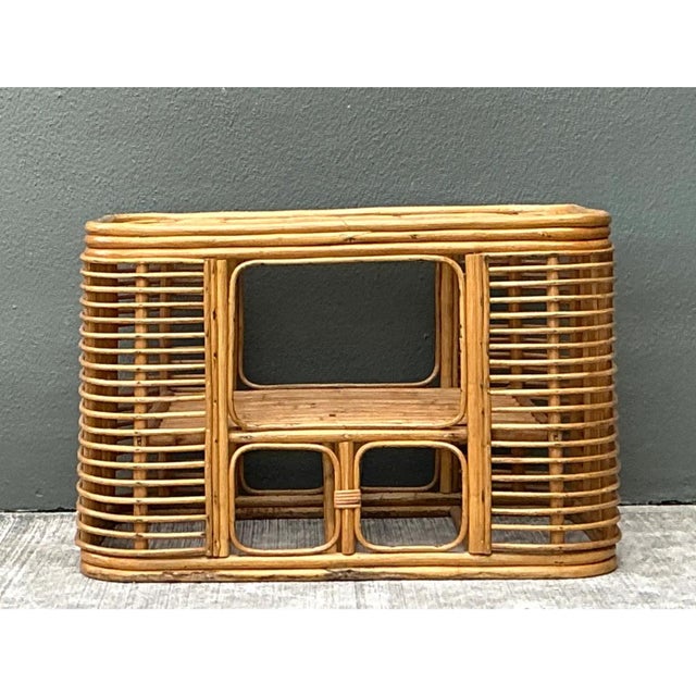 Vintage Rattan Stacked Rattan Coffee Table For Sale - Image 10 of 12