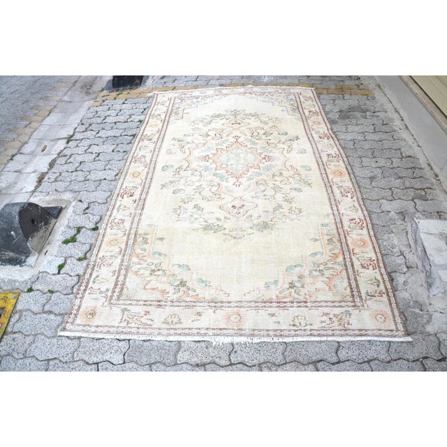 1960s Vintage Oushak Handmade Rug For Sale - Image 11 of 11