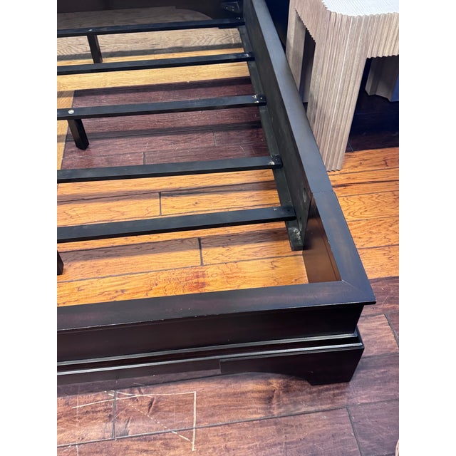 Queen Size Restoration Hardware Portman Sleigh Bedframe For Sale - Image 12 of 12