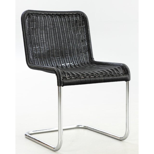 Bauhaus Cantilever D41 Chair in Black Rattan by Marcel Breuer for Tecta For Sale - Image 3 of 7
