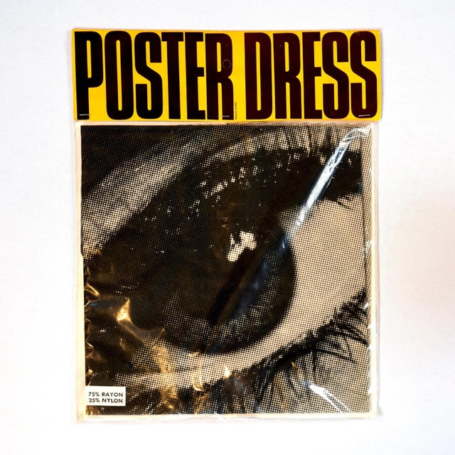 1st edition 1968. 'Poster Dress - Eye', a disposable paper dress screen printed tissue, wood pulp and rayon mesh, with...