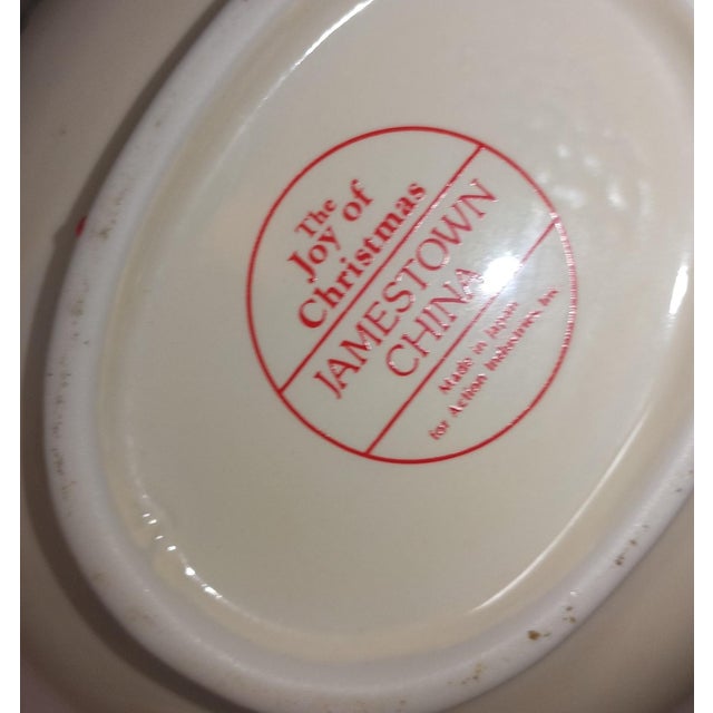 Vintage "The Joy of Christmas" Jamestown China Basket For Sale - Image 4 of 10