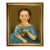 "Girl in Blue Dress" Canvas Print in Antiqued Gold Frame- a 16" X 20" Framed to 19-1/2" X 23-1/2". For Sale - Image 4 of 4