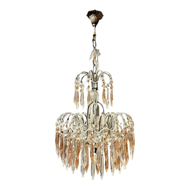 Antique Italian Crystal Chandelier For Sale