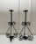 Vintage Spanish Mid Century Modern Black Iron Candle Holders, a Pair For Sale In Houston - Image 6 of 12