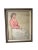 Light Pink Antique Watercolor Painting, Portrait of Sitting Woman by Annie S. Johnson, Framed For Sale - Image 8 of 9
