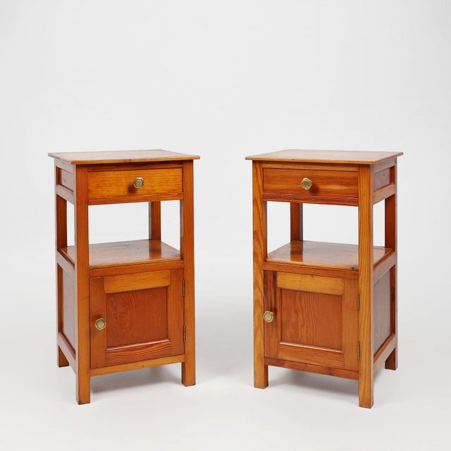 Art Deco Nightstands in Wood, France, 1940s, Set of 2 For Sale - Image 11 of 11