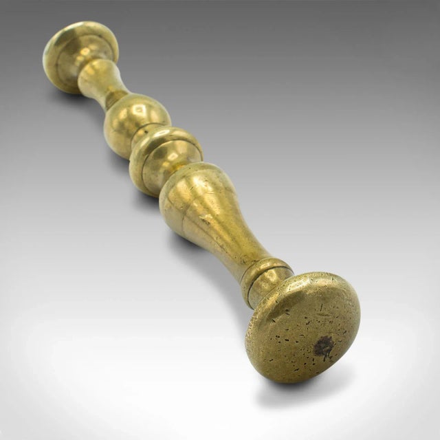 1850s Victorian Antique Apothecary Mortar and Pestle, English, Brass, Chemist For Sale - Image 9 of 11