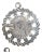 1960s Sterling Silver 925 Virgin Mary Pendant Large Made in Italy For Sale