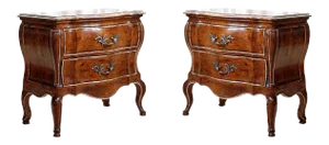 Italian Rococo Style Nightstand - Pair