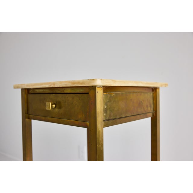 French Brass and Onyx Side Table on Casters, Circa 1900 For Sale - Image 18 of 18