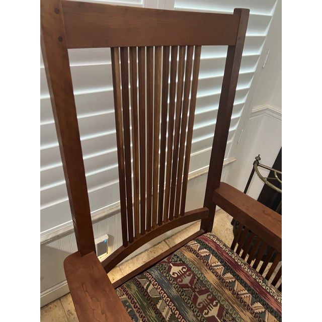 1990s 1990s Stickley Arts & Crafts Spindle High Back Armchair For Sale - Image 5 of 12