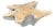 Andrianna Shamaris Amorphous Bleached Teak Wood Coffee Table For Sale