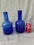 Heavy Vintage Handblown Cobalt Bottles a Pair For Sale - Image 10 of 12