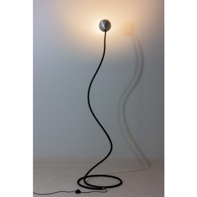 Metal Vintage Serpente Floor Lamp by Valenti, Italy, 1970s For Sale - Image 7 of 11
