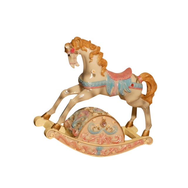 Rocking Horse Music Box, USA, 1980s For Sale