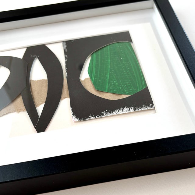 Mid-Century Modern Calypso. Mini Collage Art by Robin Zingone, Framed For Sale - Image 3 of 3