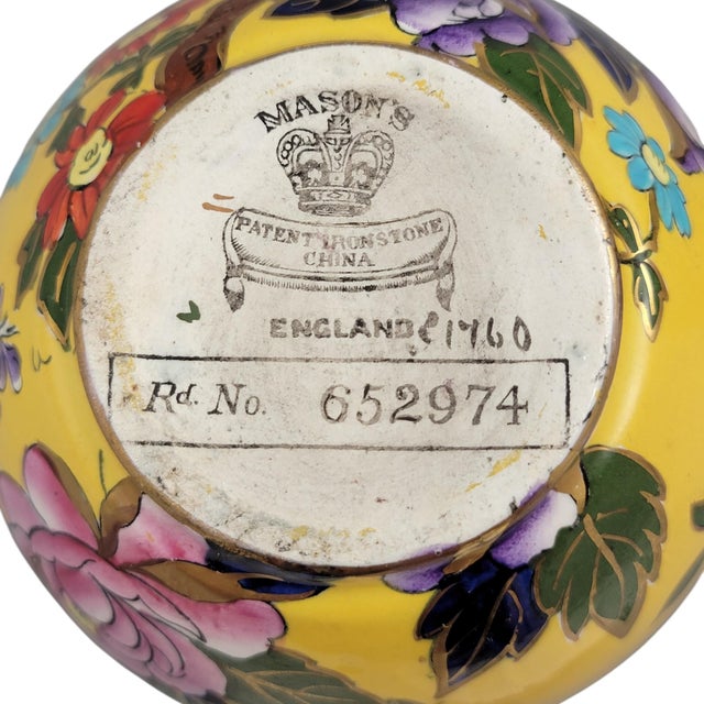 Patent Ironstone Posy Vases with Birds from Mason's, 1915, Set of 2 For Sale - Image 9 of 12