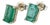Natural Emerald Stud Earrings 14k White Gold 1.25 Cts Certified For Sale