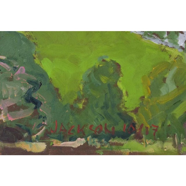 Jackson, Richmond Terrace in Autumn, 2017, Oil on Board For Sale - Image 6 of 7