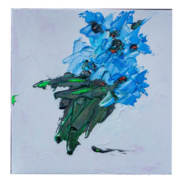 Natalia Vypritskaia, Blue Pulse, Oil on Canvas For Sale
