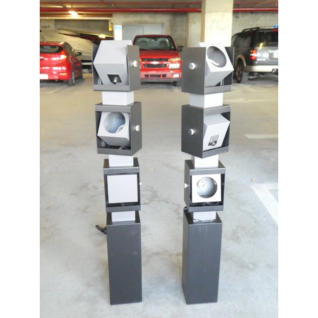 Irving Richards Arteluce Swivel Floor Lamps Restored - a Pair in good condition with new wiring.