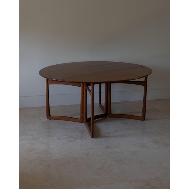 1960s Attributed to Hvidt & Molgaard Nielsen Hm6 Drop Leaf Dining Table for France & Son, Denmark For Sale - Image 12 of 16