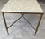 Vintage Coffee Table in White and Grey Marble with Gilt Brass Metal Frame, 1960s For Sale - Image 10 of 18
