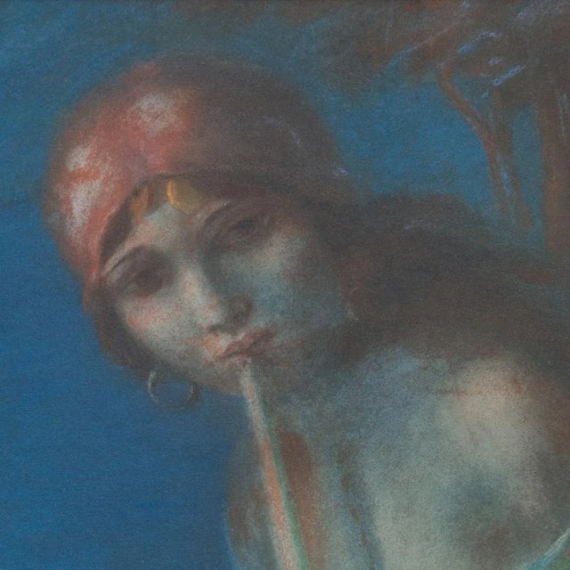 'Gypsy Flute Player' by Aage Christian Wiboltt, Royal Academy, New York World's Fair, Pasadena, Golden Gate International Expo, Romany For Sale - Image 4 of 8