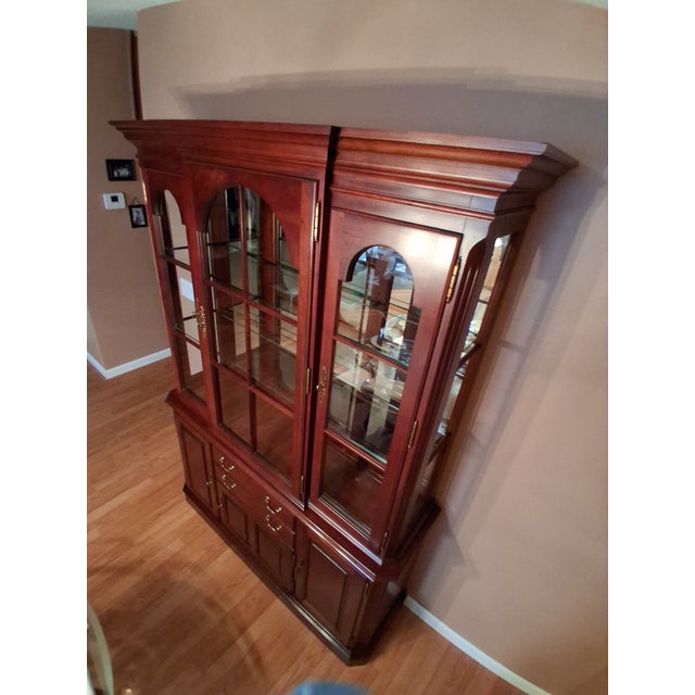 Vintage Pennsylvania House Cherry China Cabinet For Sale - Image 9 of 13