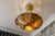 French Neoclassical Style Amber Alabaster and Bronze Pendant Light, 1920s For Sale - Image 3 of 18