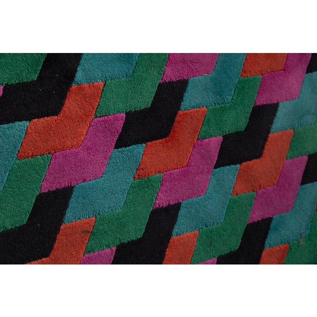 Postmodern Italian Rug by Missoni, 1980 For Sale - Image 8 of 9