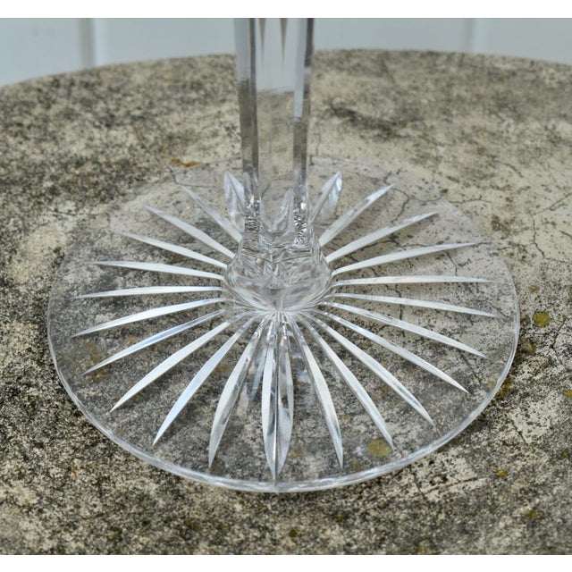 Transparent Vintage American Brilliant Cut Glass Tall Compote For Sale - Image 8 of 12