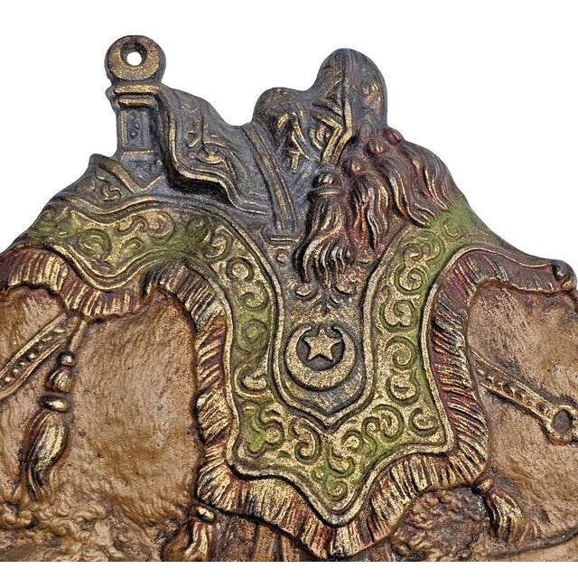 Camel Antique 1910s Hanging Cast Iron Camel Pipe Rack by Cjo Judd For Sale - Image 8 of 13