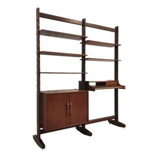 Italian Modular Teak Bookcase, 1960s For Sale