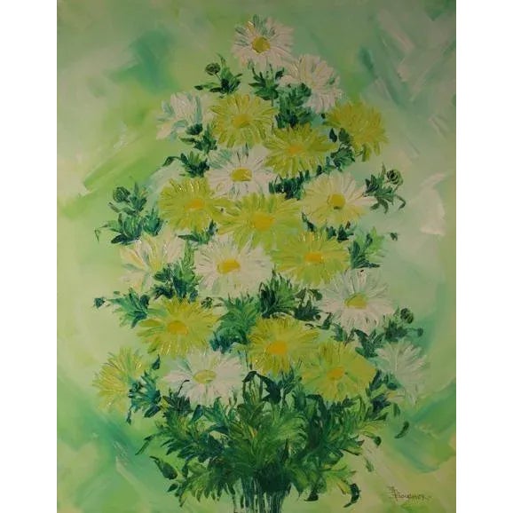 Figurative Daisies, Painting For Sale - Image 3 of 3